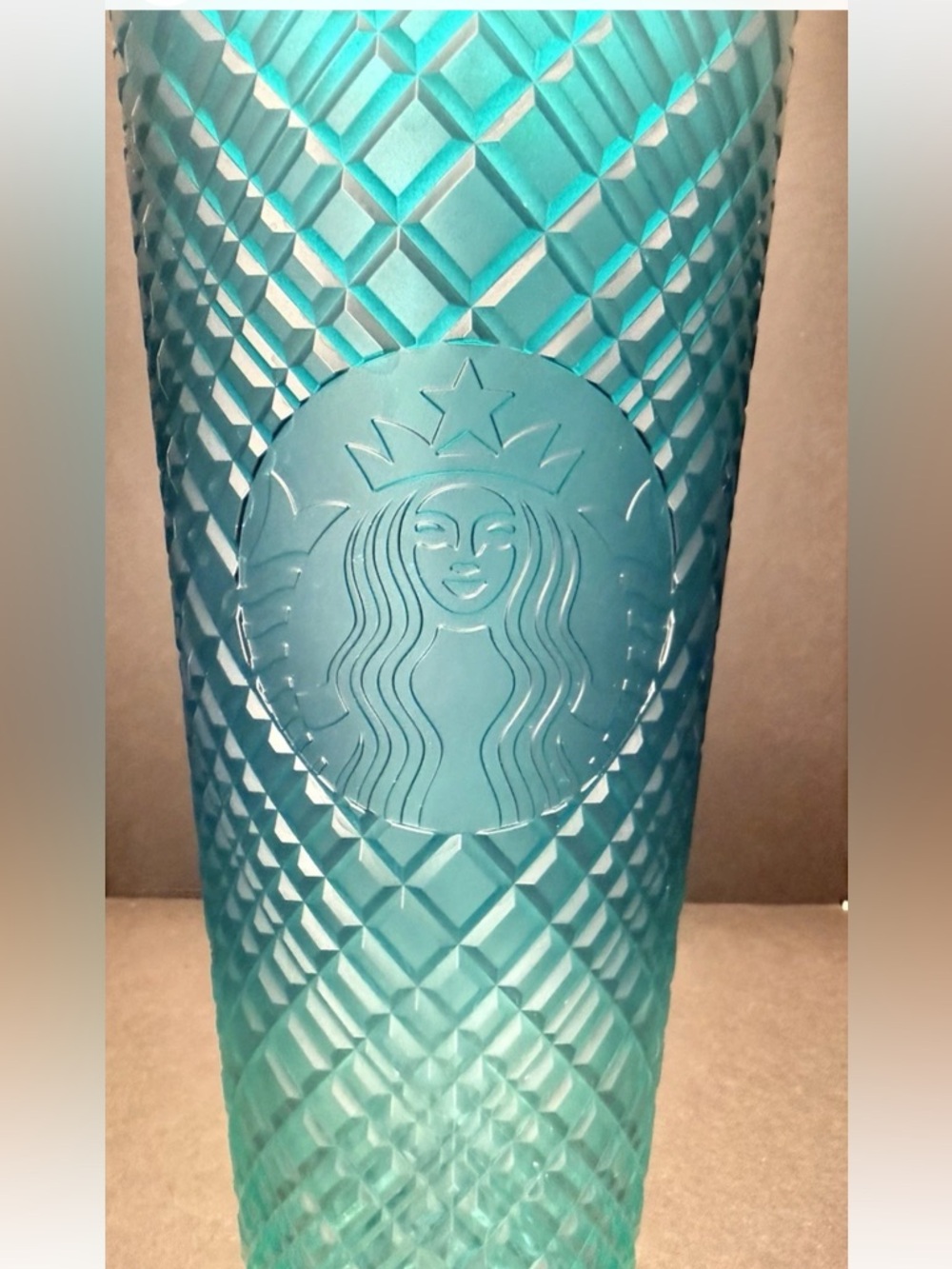 Starbucks Teal Diamond-Textured Tumbler